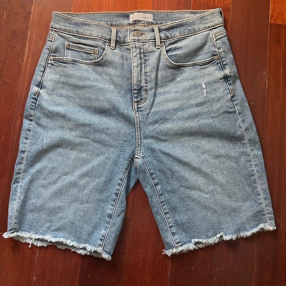 Loft long denim shorts #jorts